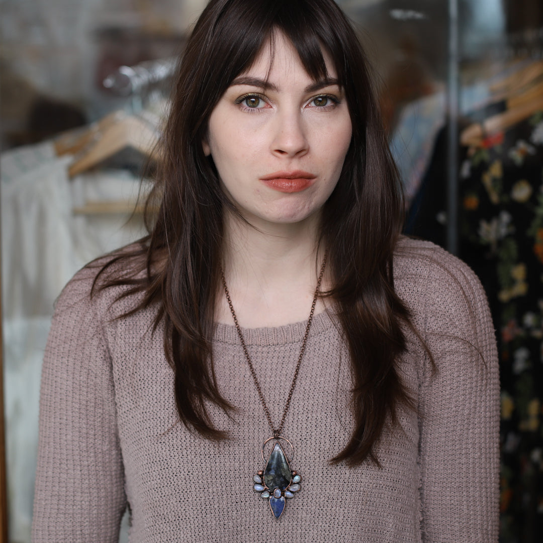 Quesera Rhyolite & Dumortierite Necklace