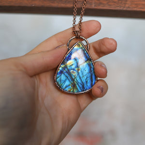 Large Labradorite Necklace - b