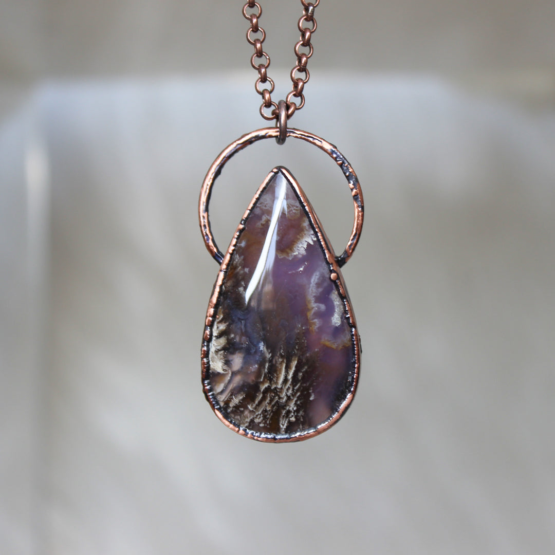 Plume Agate Necklace - c