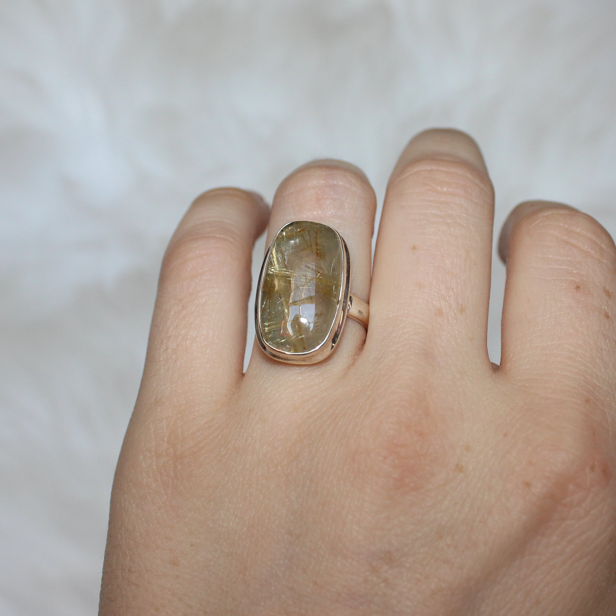 Golden Rutile Ring size 5.75