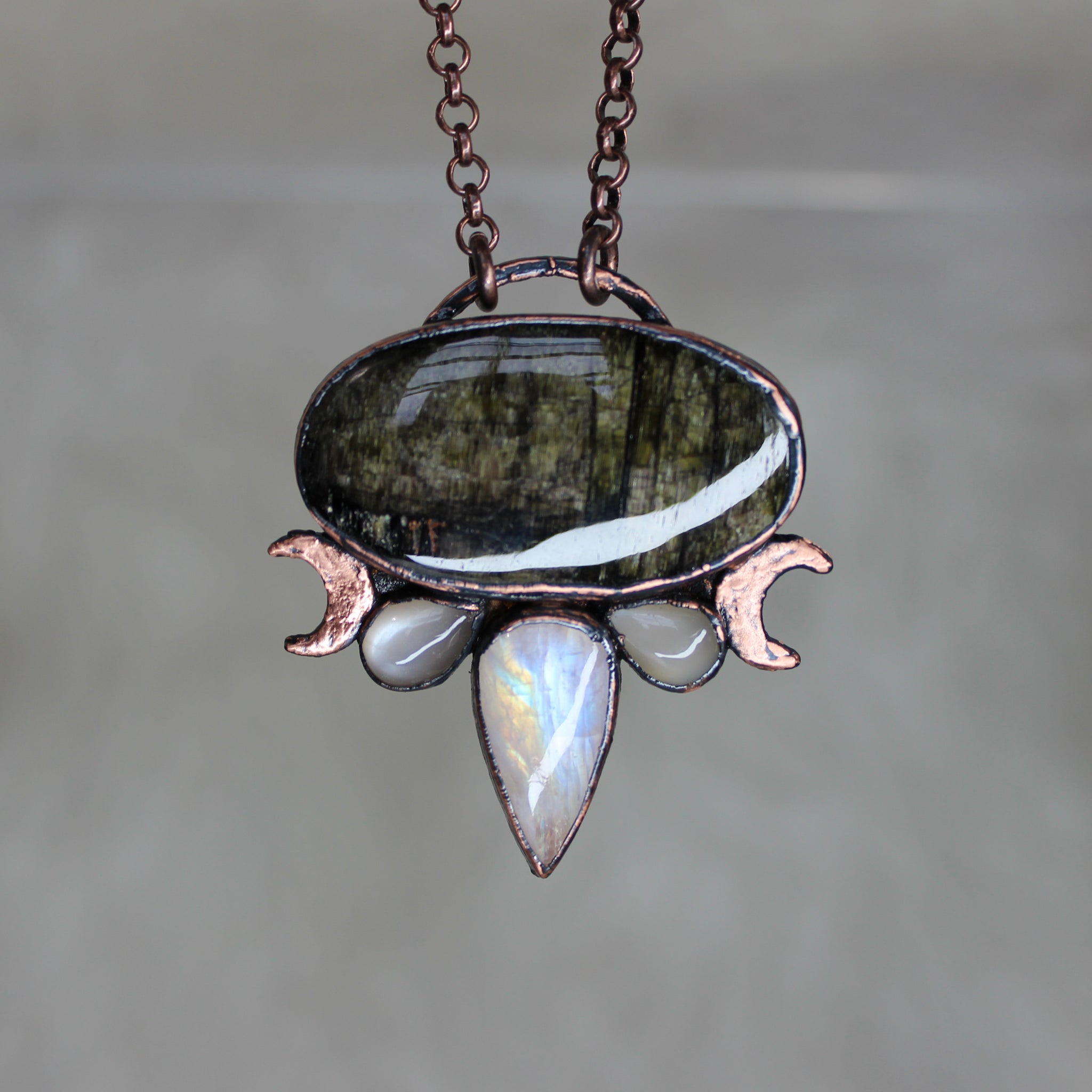 Tourmaline and Moonstone Necklace