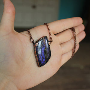 Purple Labradorite Free Form Necklace