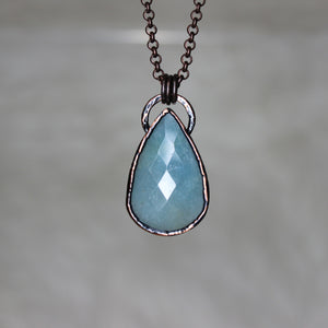 Faceted Aquamarine necklace - A