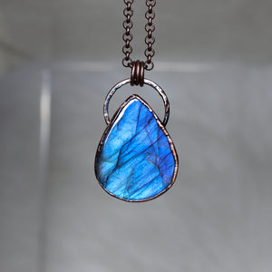 Blue Labradorite Necklace - a