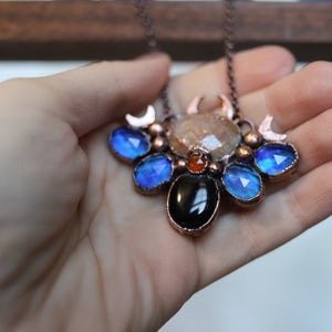 Aurora Opal Sunstone Necklace