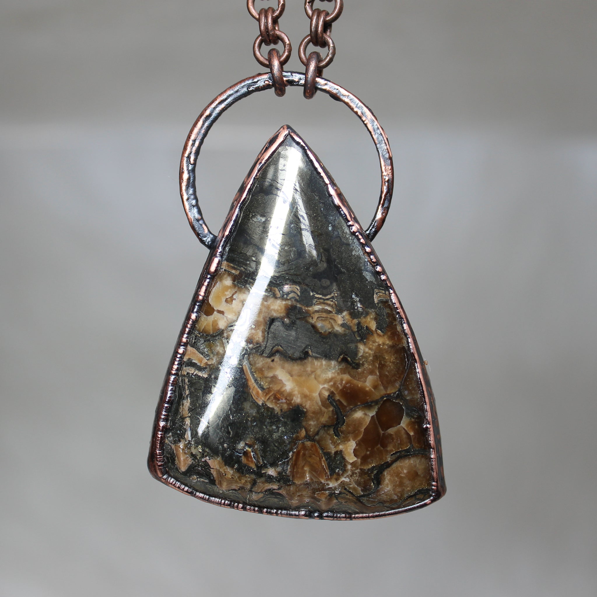 Pyrite Sea Fossil Necklace