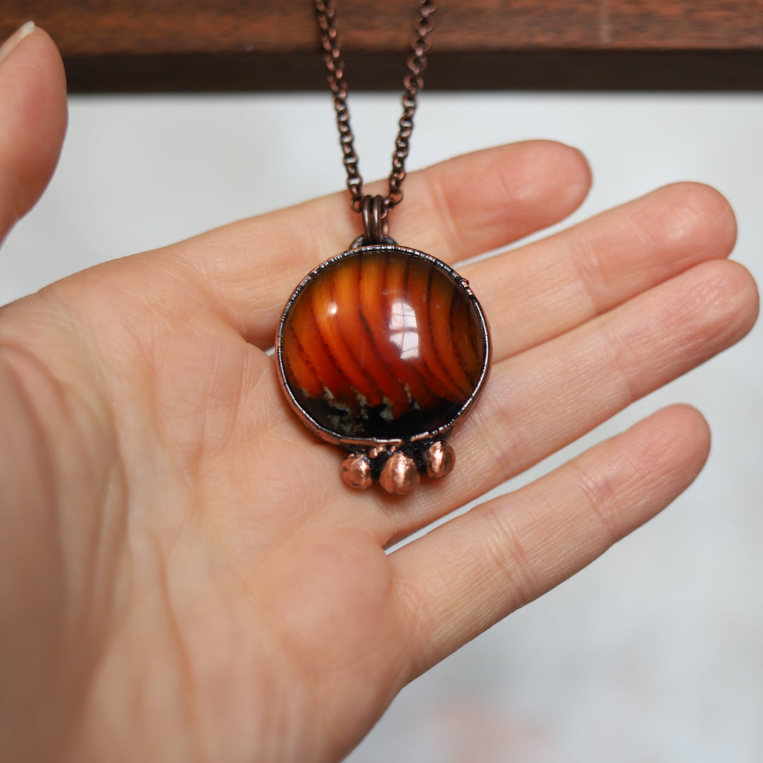 Amber Full Moon Necklace
