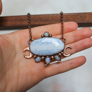 Blue Opal & Moonstone Necklace