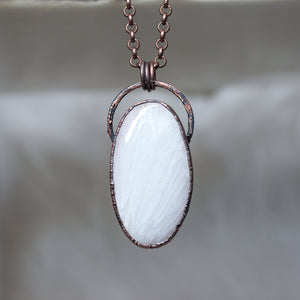 White Scolecite Necklace