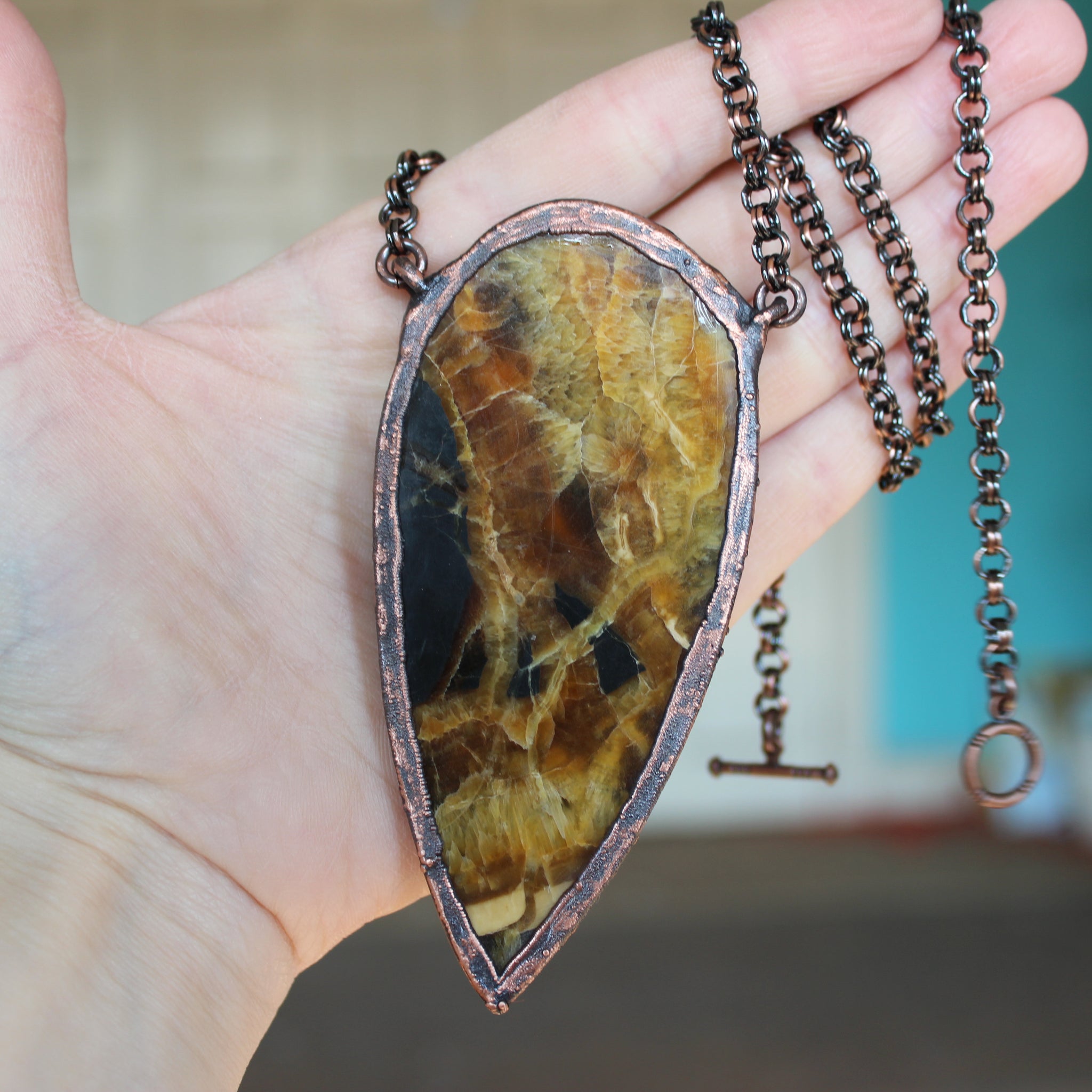 Giant Sea Fossil Necklace - C