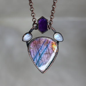 Royal Purple Labradorite necklace