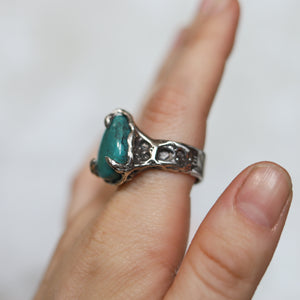Silver Turquoise Ring size 9.75