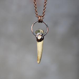 Small Antler, Sapphire & Herkimer Necklace