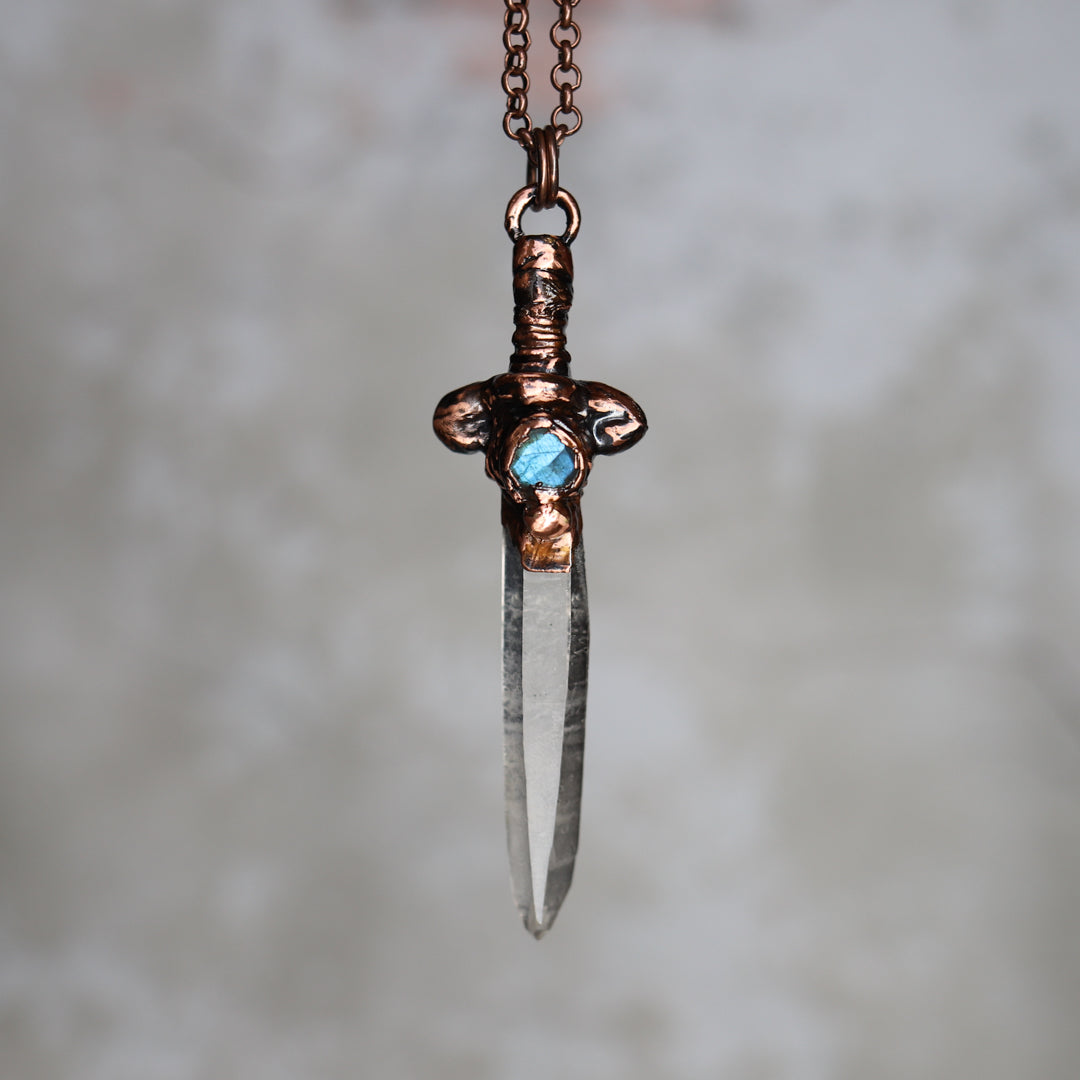 Crystal Sword Necklace (a)