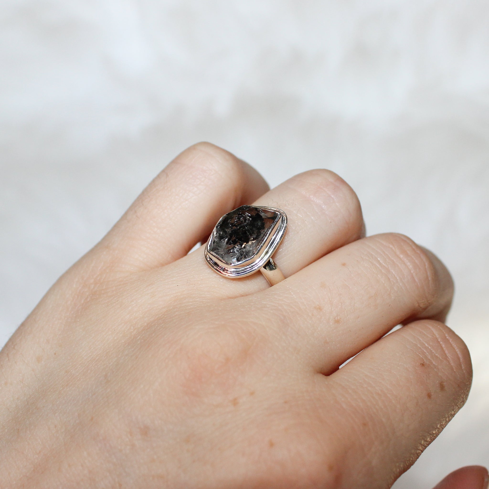 Herkimer Diamond Ring size 5.75