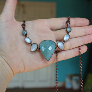 Aquamarine Bib Necklace