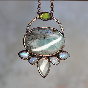 Aquamarine & Peridot Necklace