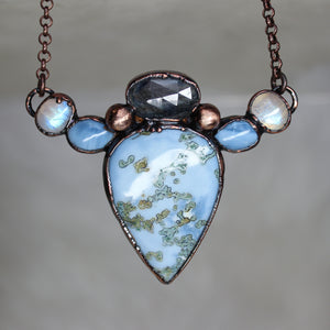 Sapphire & Blue Opal Necklace