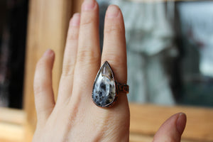 Siberian Dendritic Agate Ring size 8