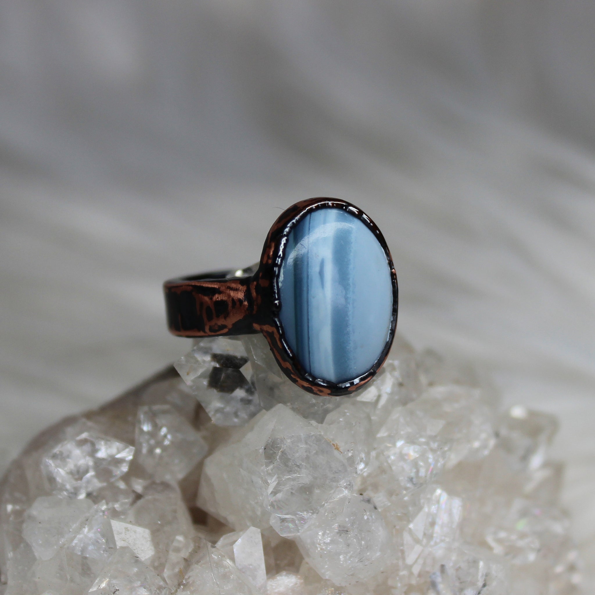 Blue Opal Rings size 7.25