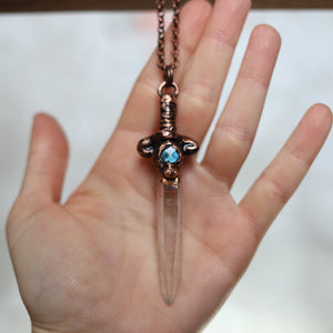 Crystal Sword Necklace (a)