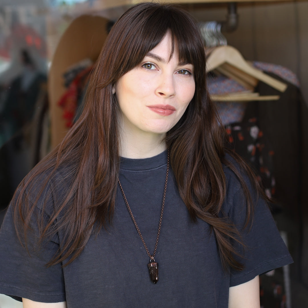 Smokey Quartz Point Necklace