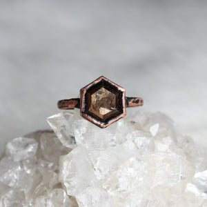 Golden Sapphire Ring size 7.25