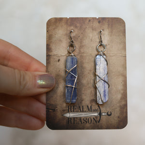 Wrapped Kyanite Earrings