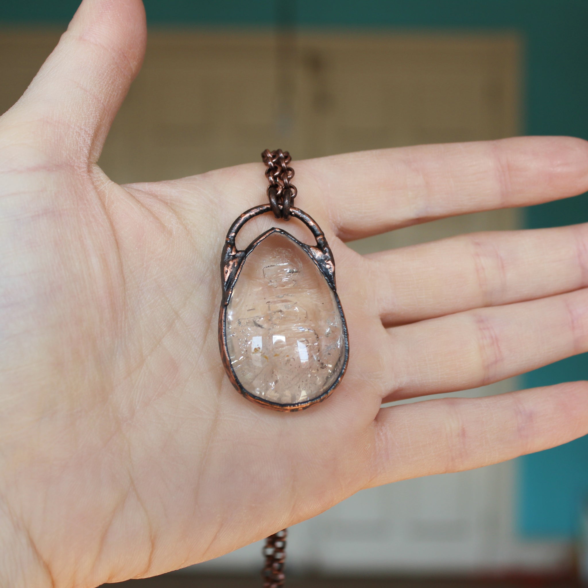 Large Enhydro Quartz Necklace - A