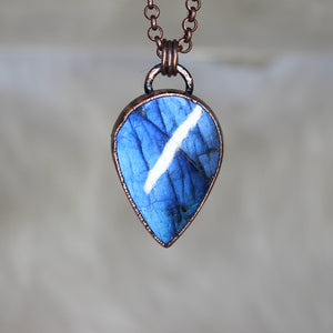 Medium size Blue Labradorite Necklace