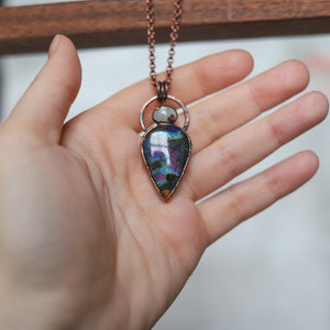 Labradorite & Rainbow Moonstone Necklace