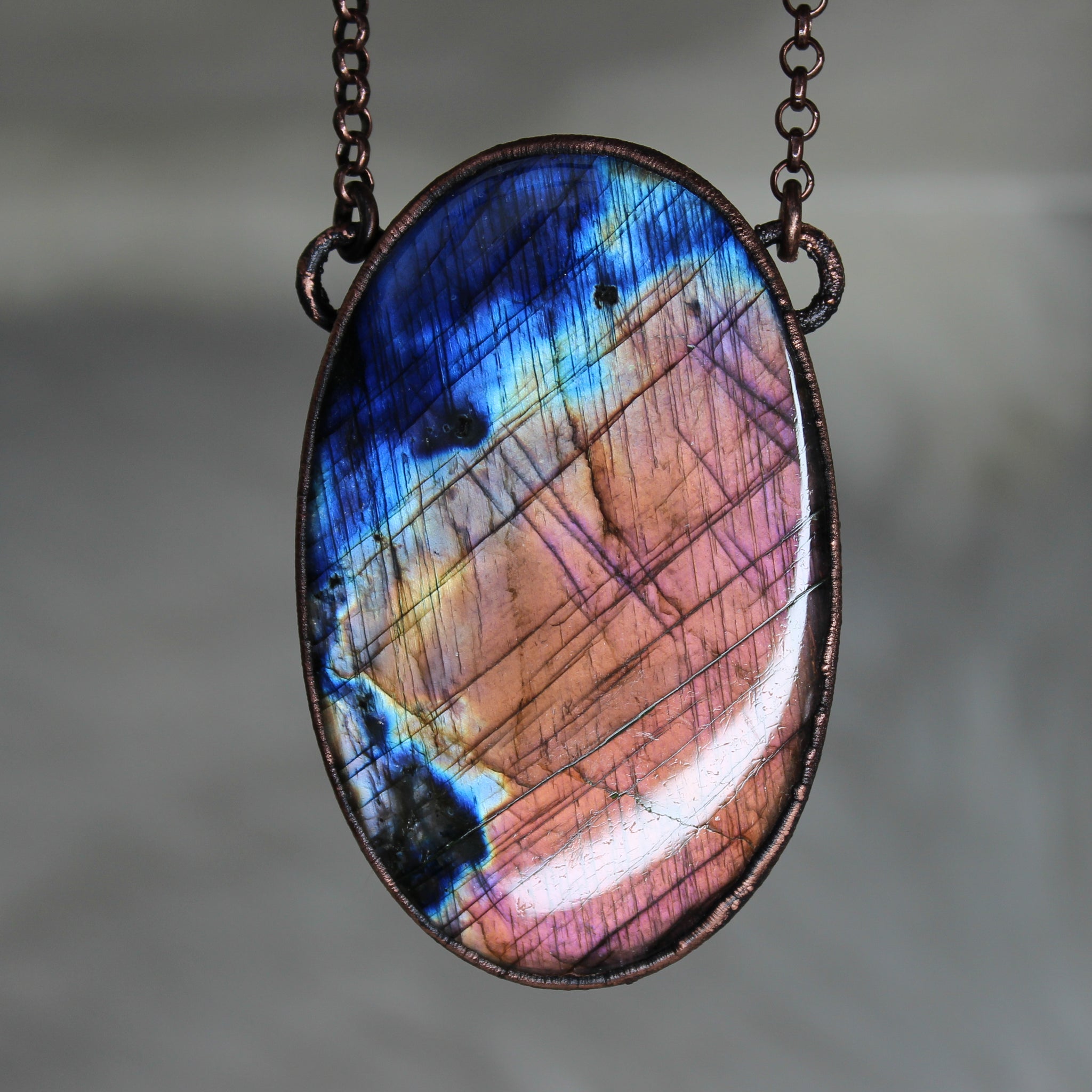 Giant Labradorite Necklace - d