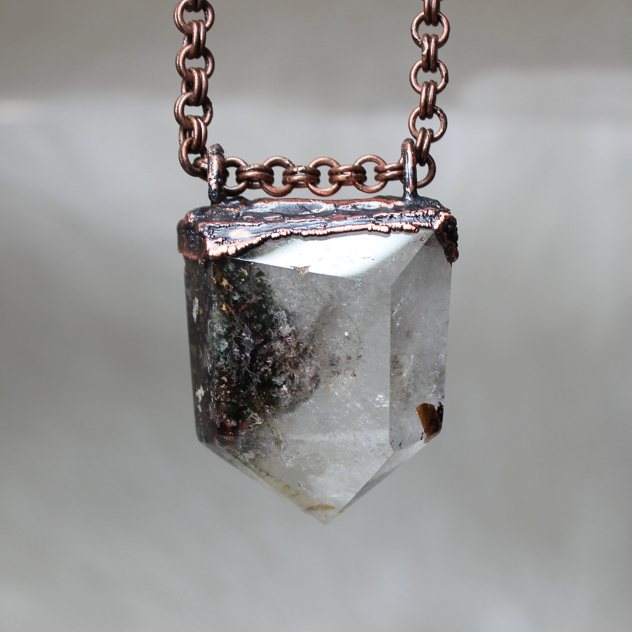 Large Lodolite Point Necklace