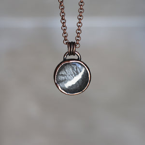 Black Moonstone Full Moon Necklace