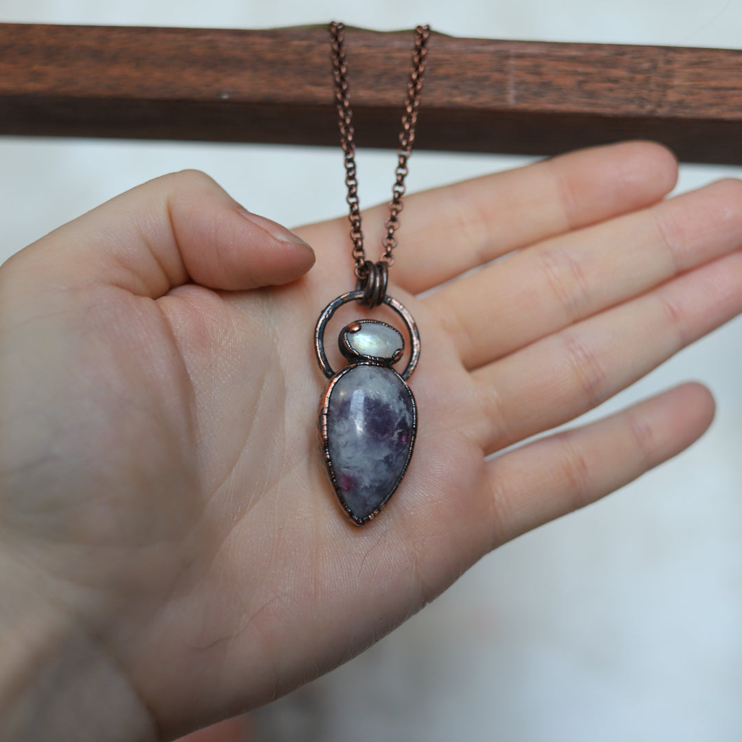 Unicorn Stone & Moonstone Necklace