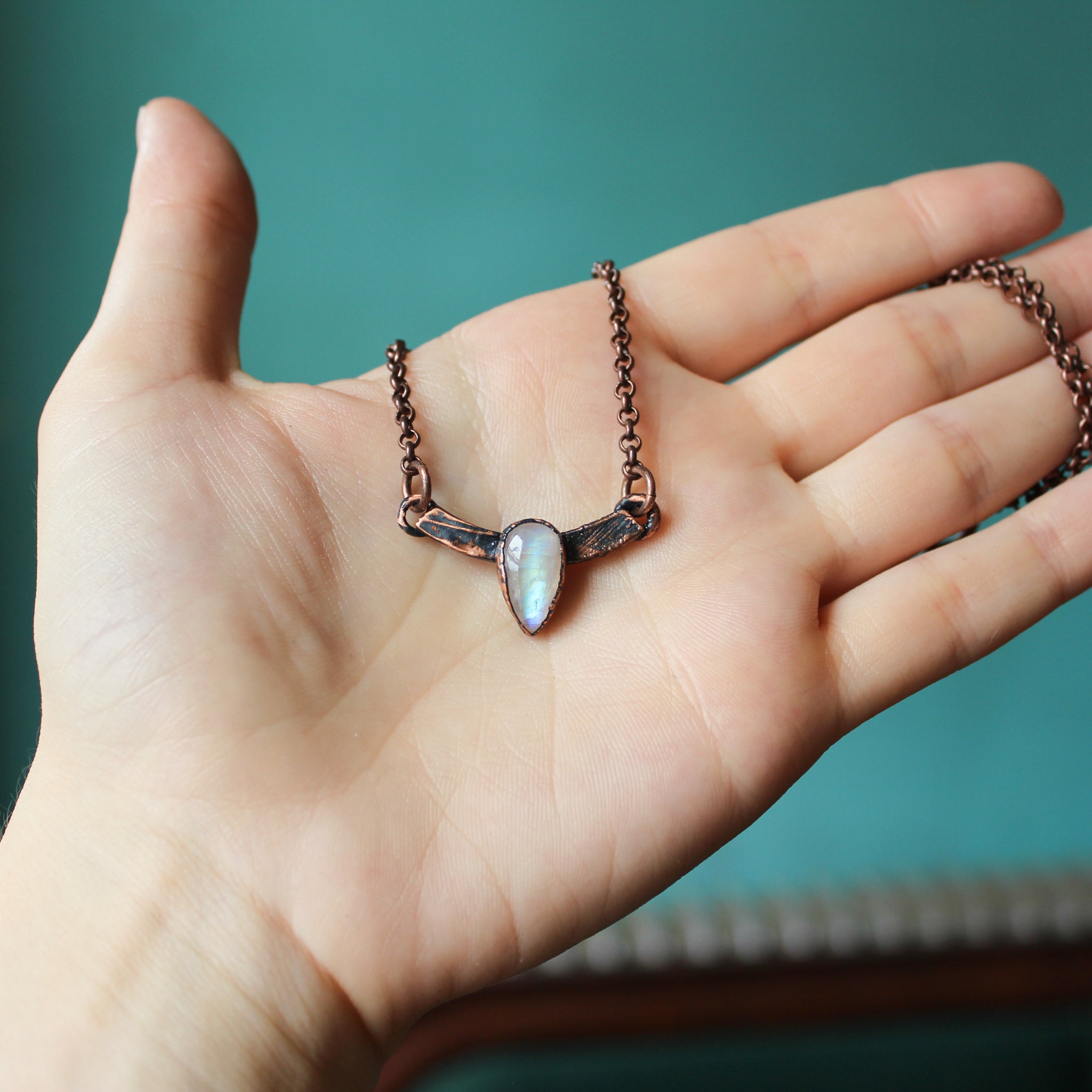 Mini Moonstone Bib Necklace