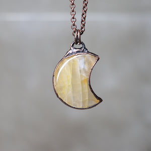 Golden Healer Moon Necklace