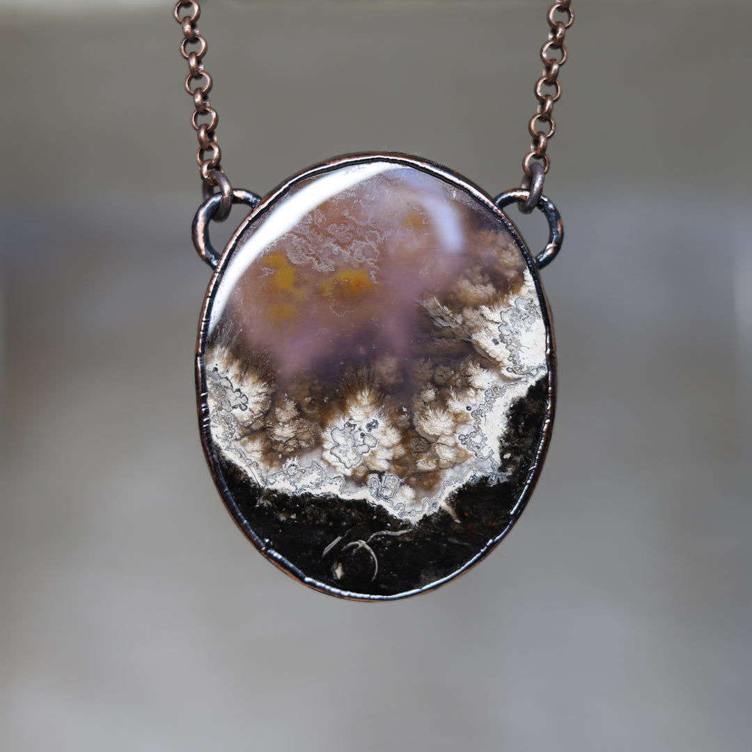 XL Plume Agate Necklace