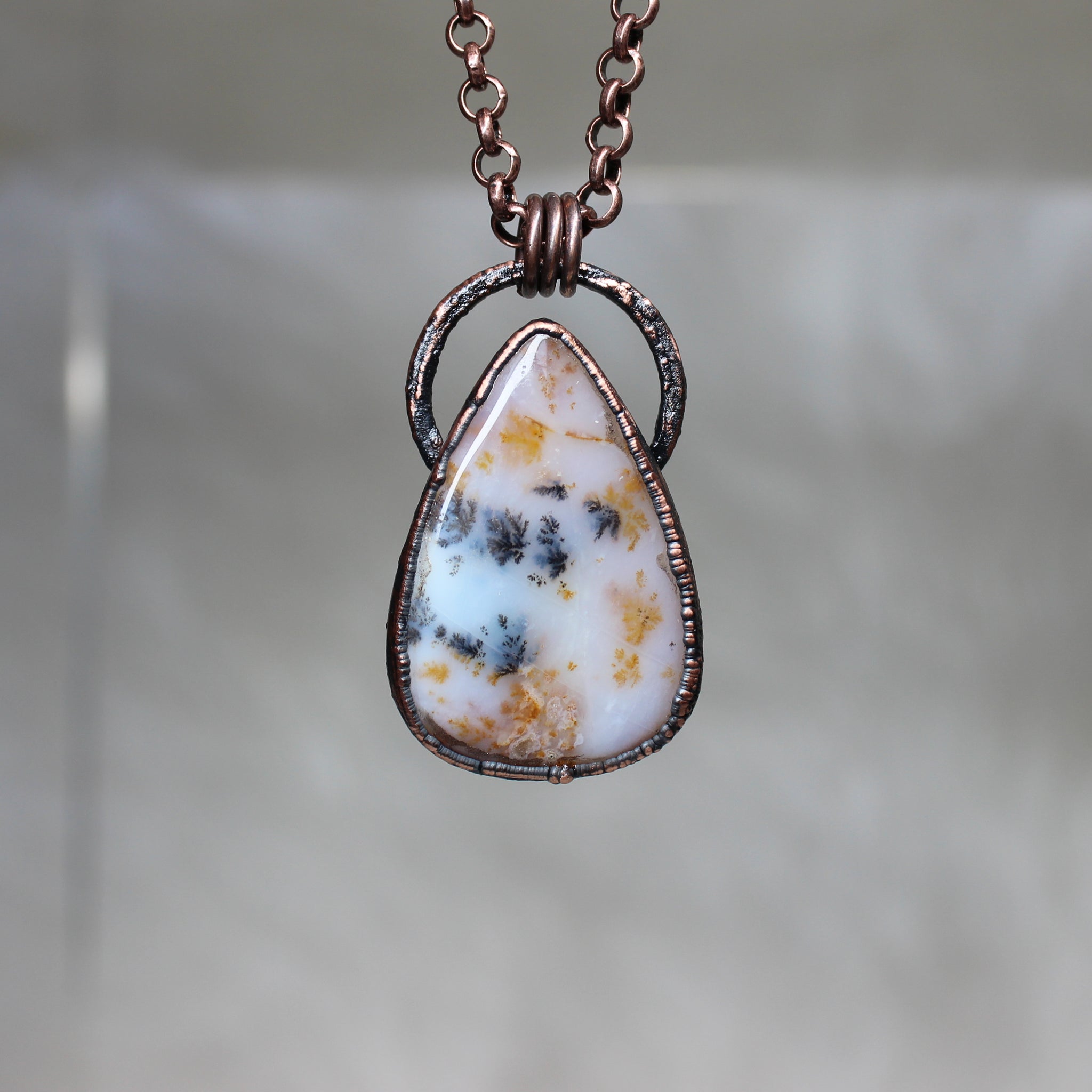 Siberian Dendritic Agate  Necklace - a
