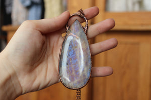 Giant Sun/Moonstone Necklace - a