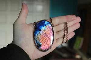 Giant Labradorite Necklace - d