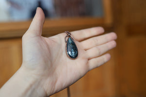 Moss Kyanite Necklace - a