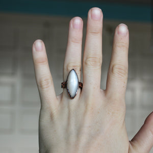 Gray Moonstone Ring size 5.5