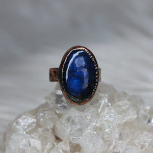 Blue Labradorite Ring size 5.25