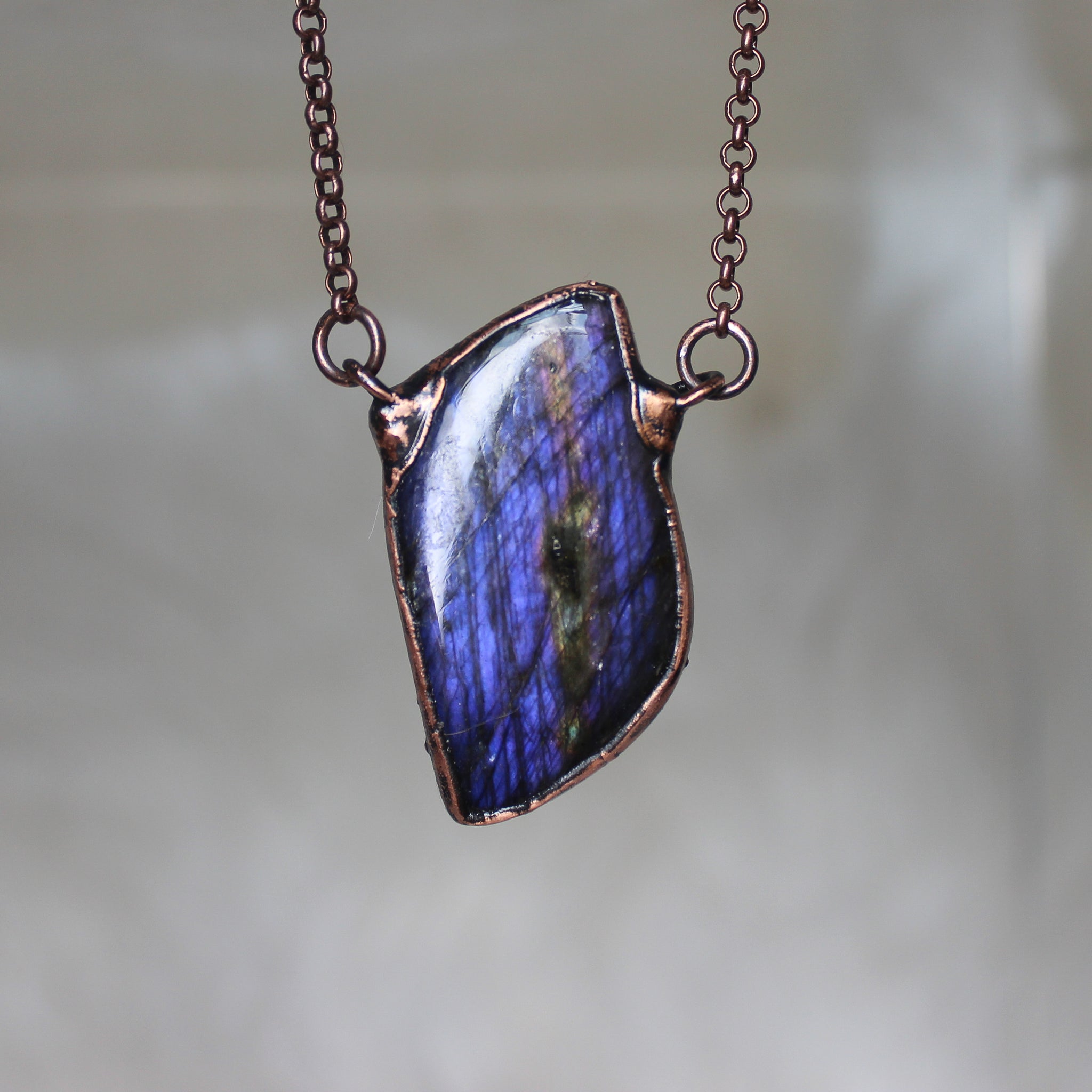 Purple Labradorite Free Form Necklace