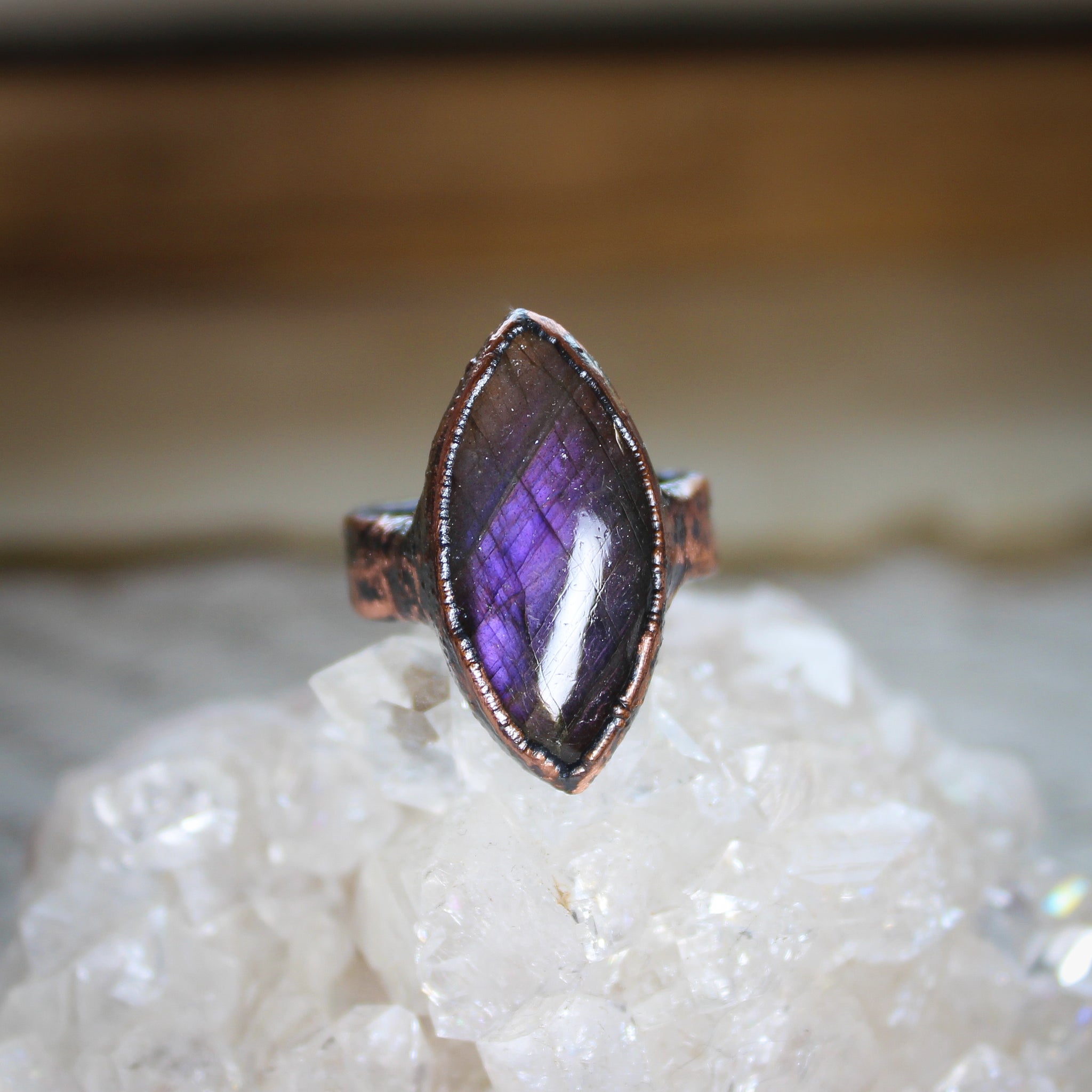 Purple Labradorite Ring size 5