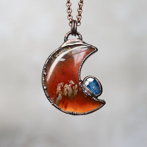 Amber Moon with Kyanite - c