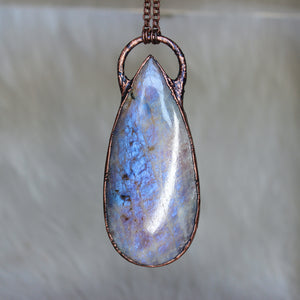 Giant Sun/Moonstone Necklace - a