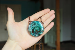 Chrysocolla Full Moon Necklace