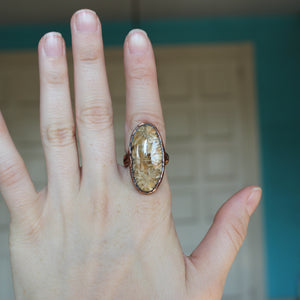 Fossilized Coral Ring size 7.75